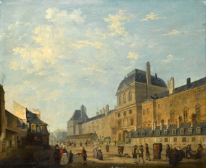 Philibert-Louis Debucourt, La façade du Louvre, Musée du Louvre. Source : http://www.mheu.org/